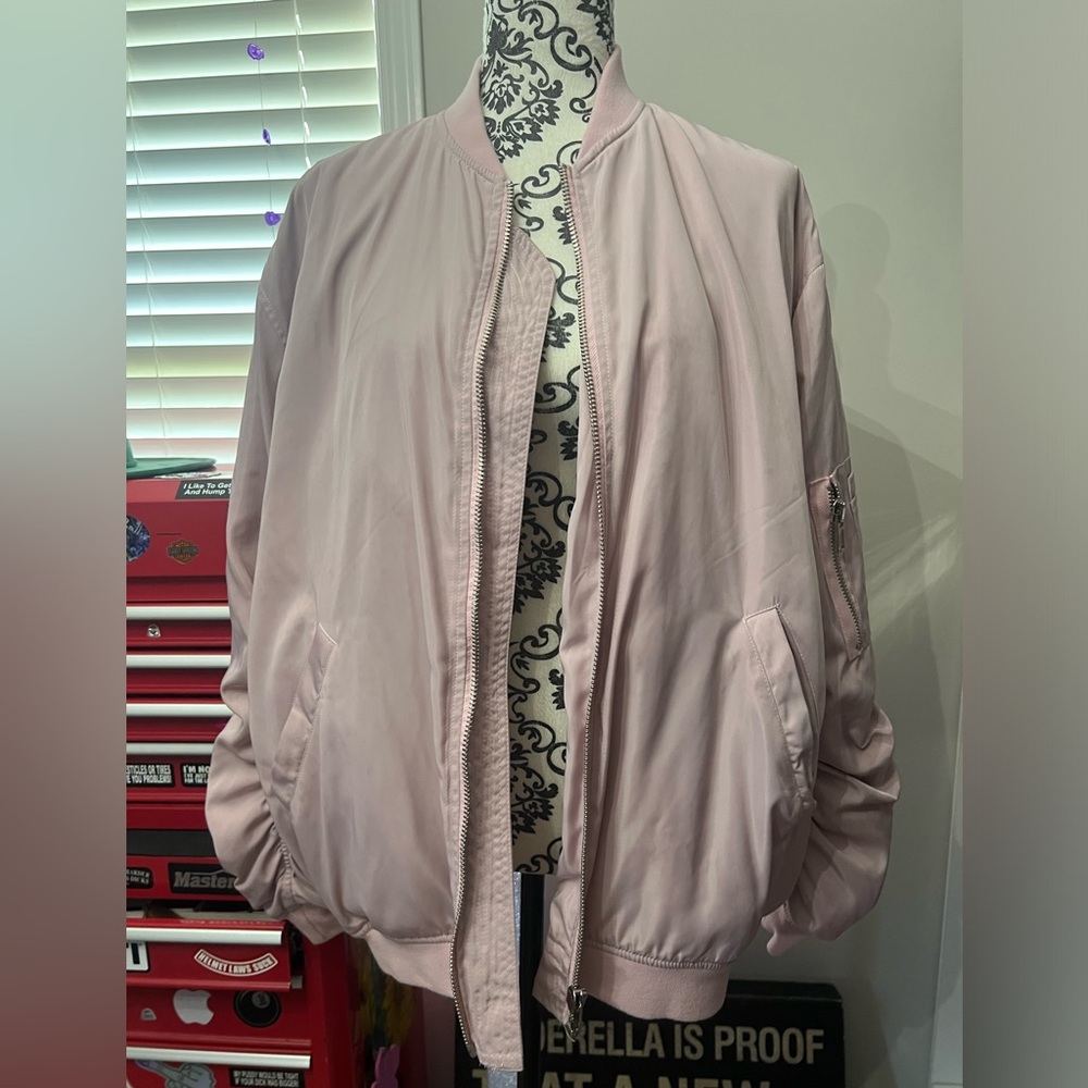 Pink bomber jacket